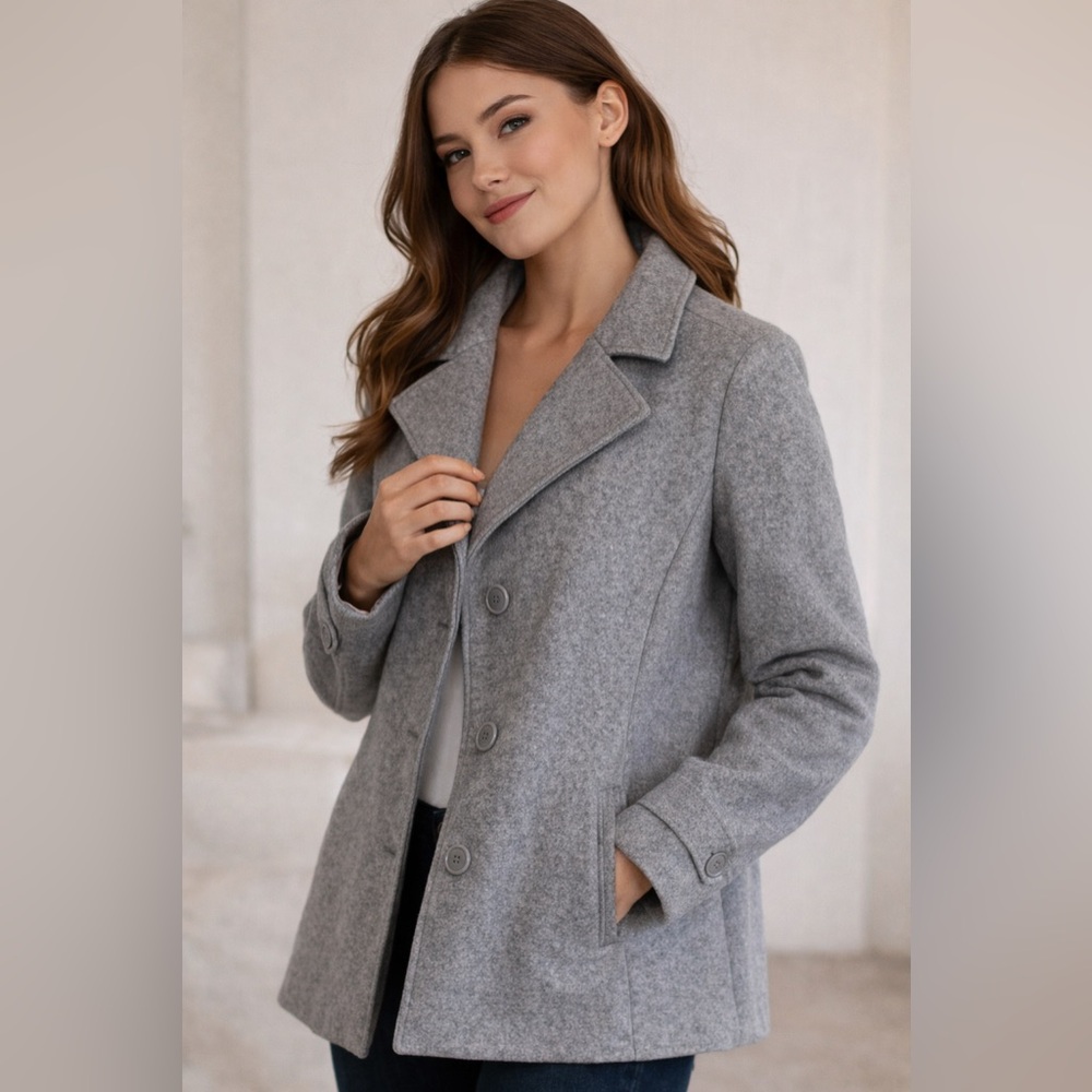 Andrew Marc Gray Pea Coat